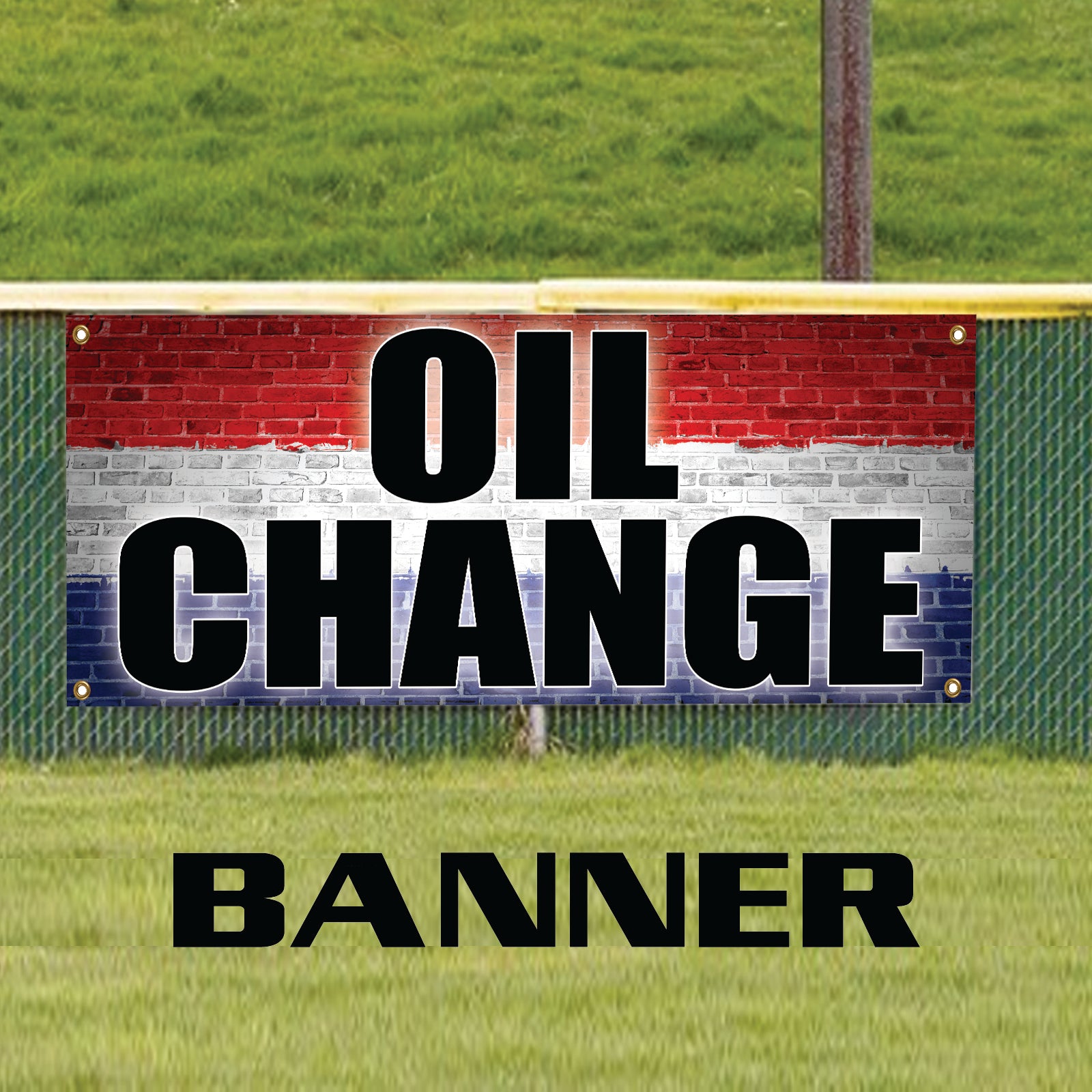 Oil change vinyl printed banner sign