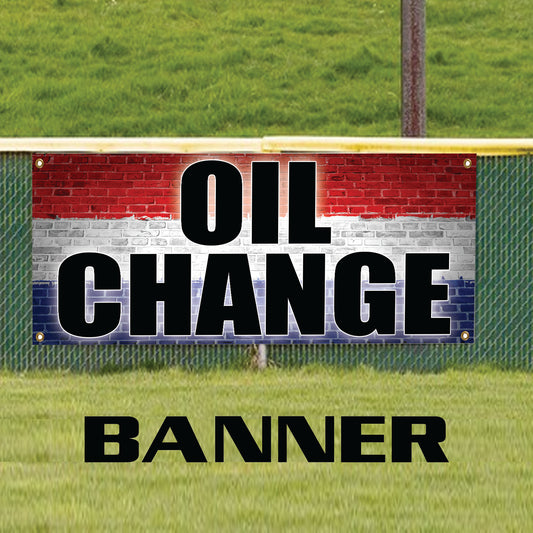 Oil change vinyl printed banner sign
