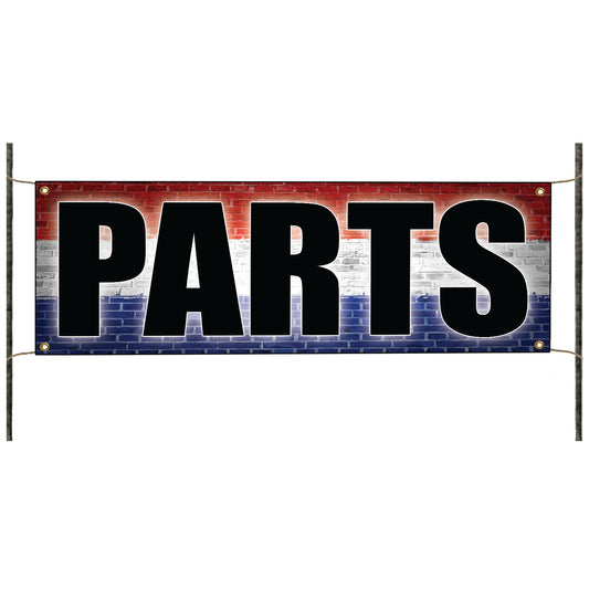 Parts vinyl printed banner sign