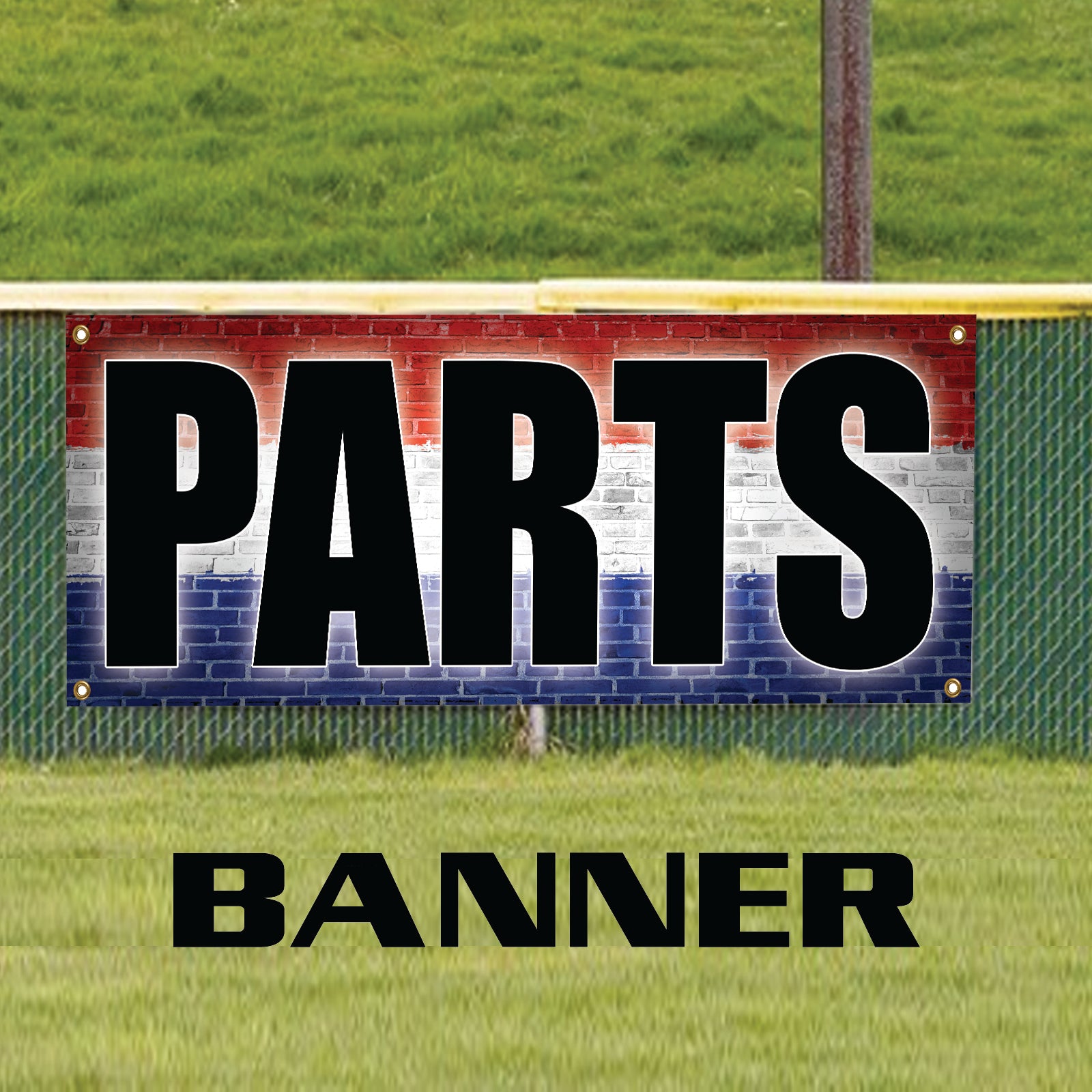 Parts vinyl printed banner sign