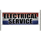 Electrical service vinyl printed banner sign