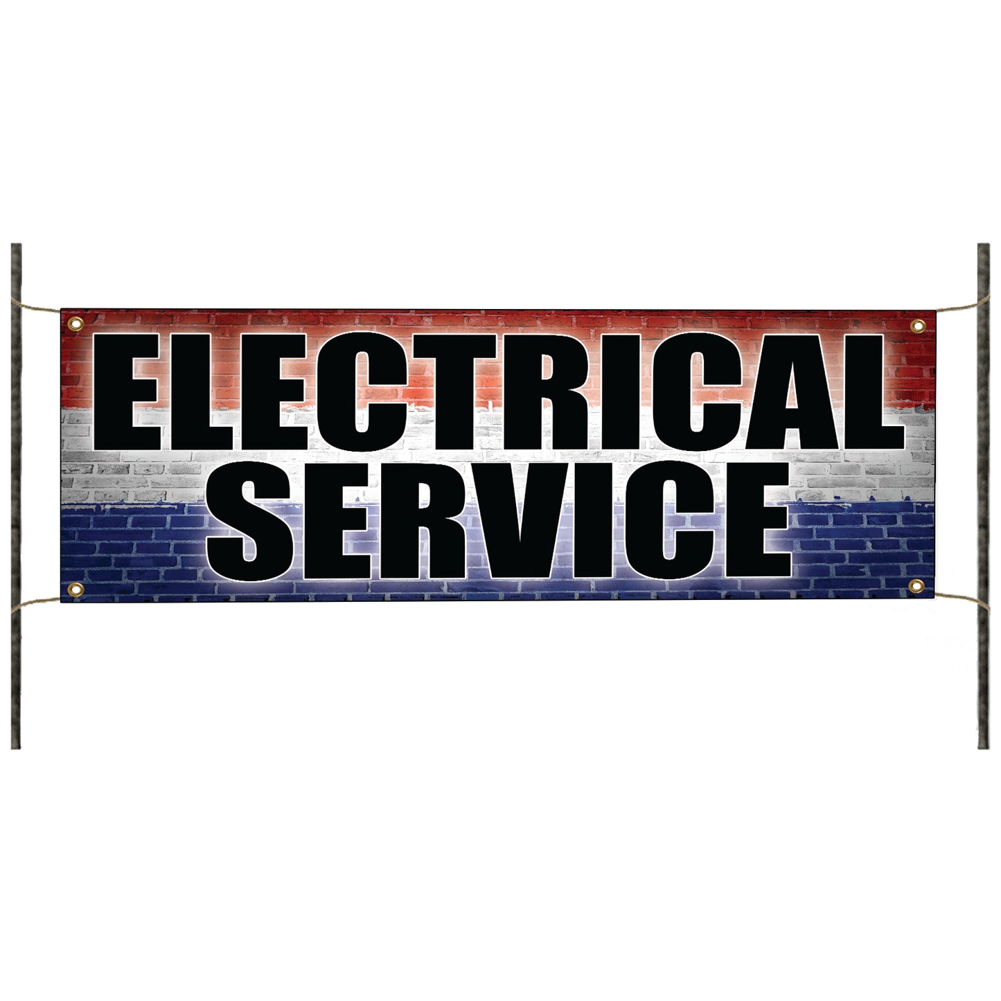 Electrical service vinyl printed banner sign