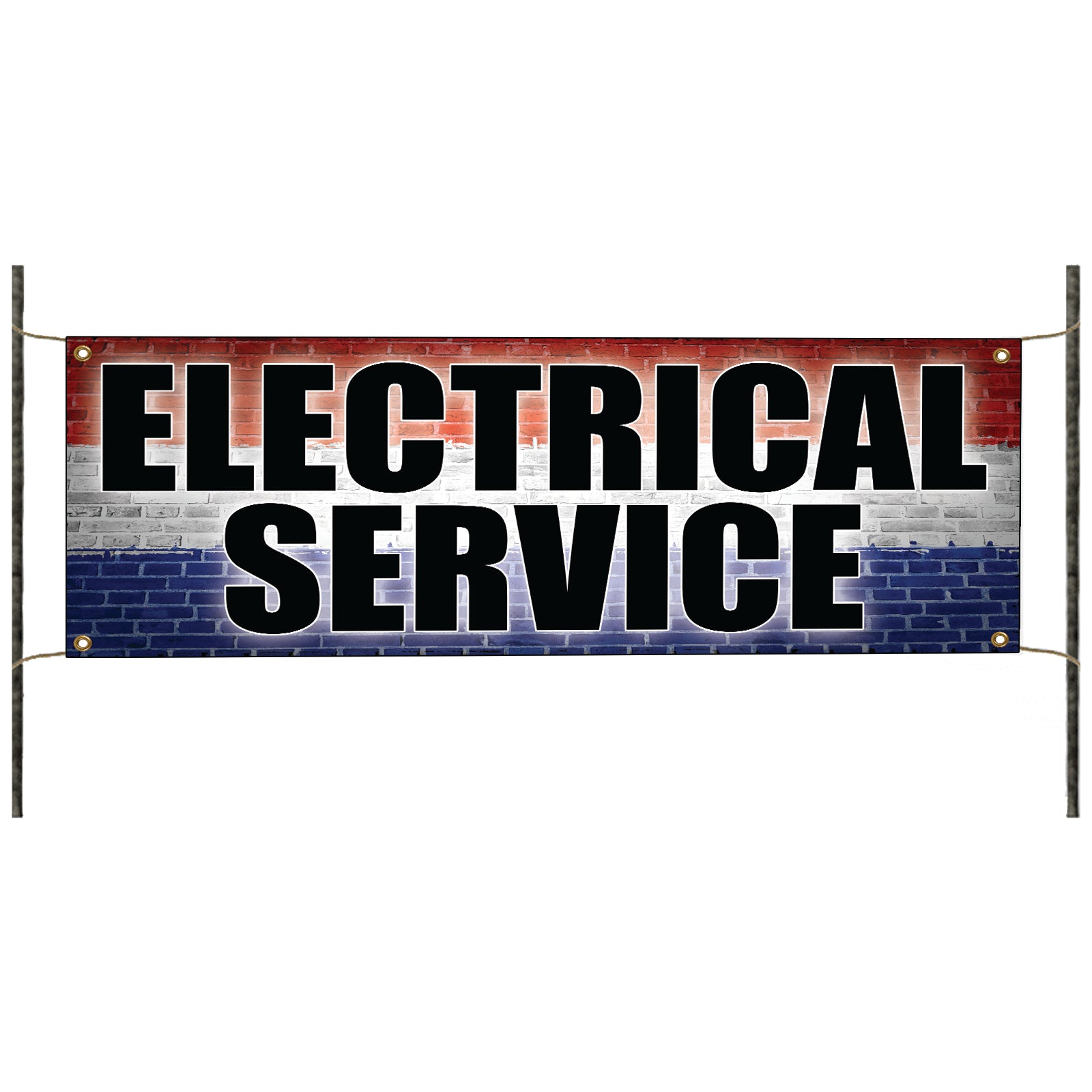 Electrical service vinyl printed banner sign