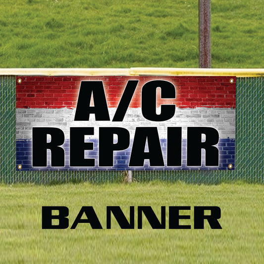A/C repair vinyl printed banner sign