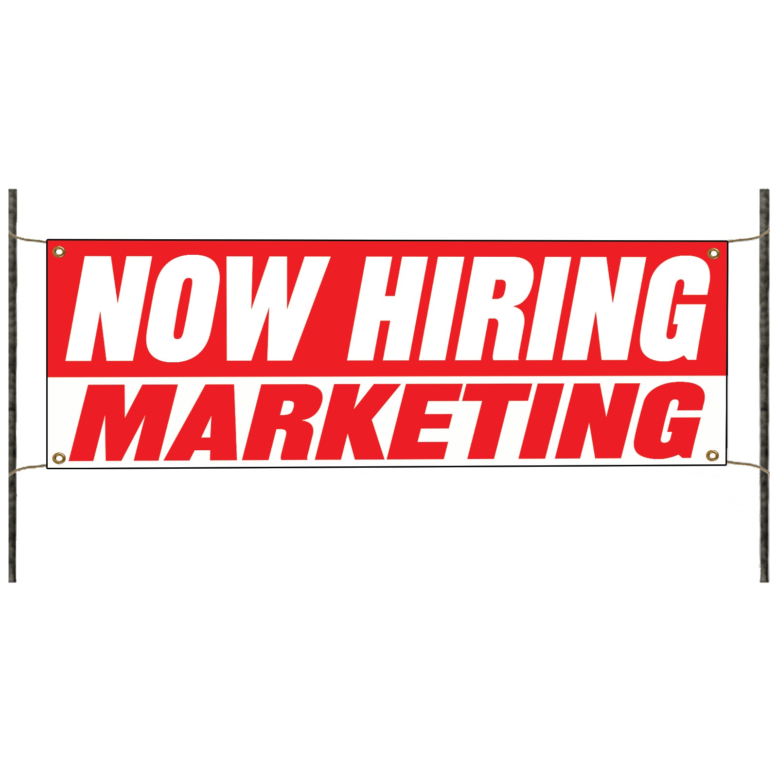 Now hiring marketing vinyl printed banner sign
