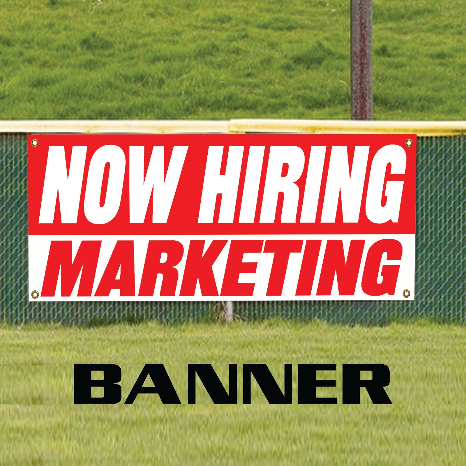 Now hiring marketing vinyl printed banner sign