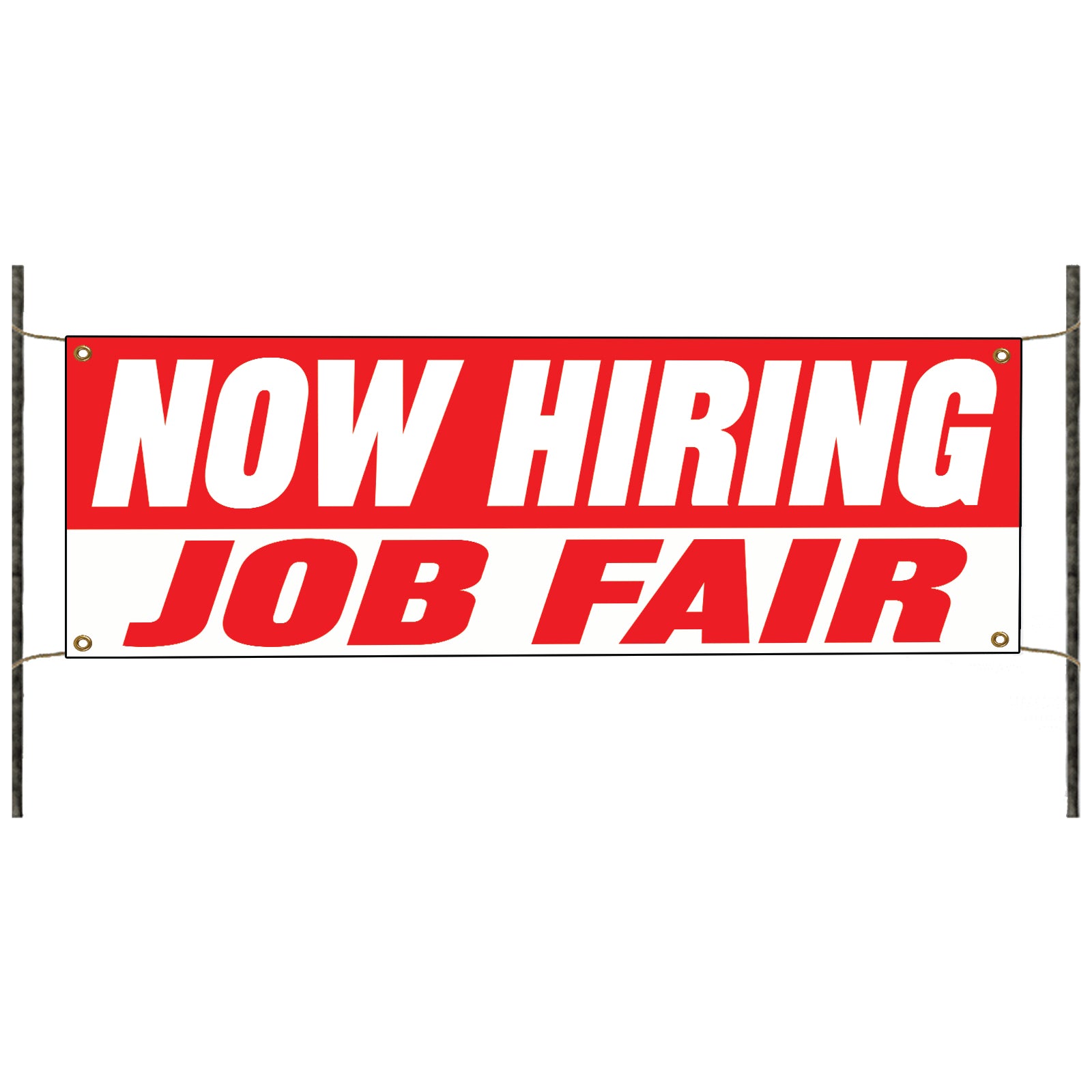 Now hiring job fair vinyl printed banner sign