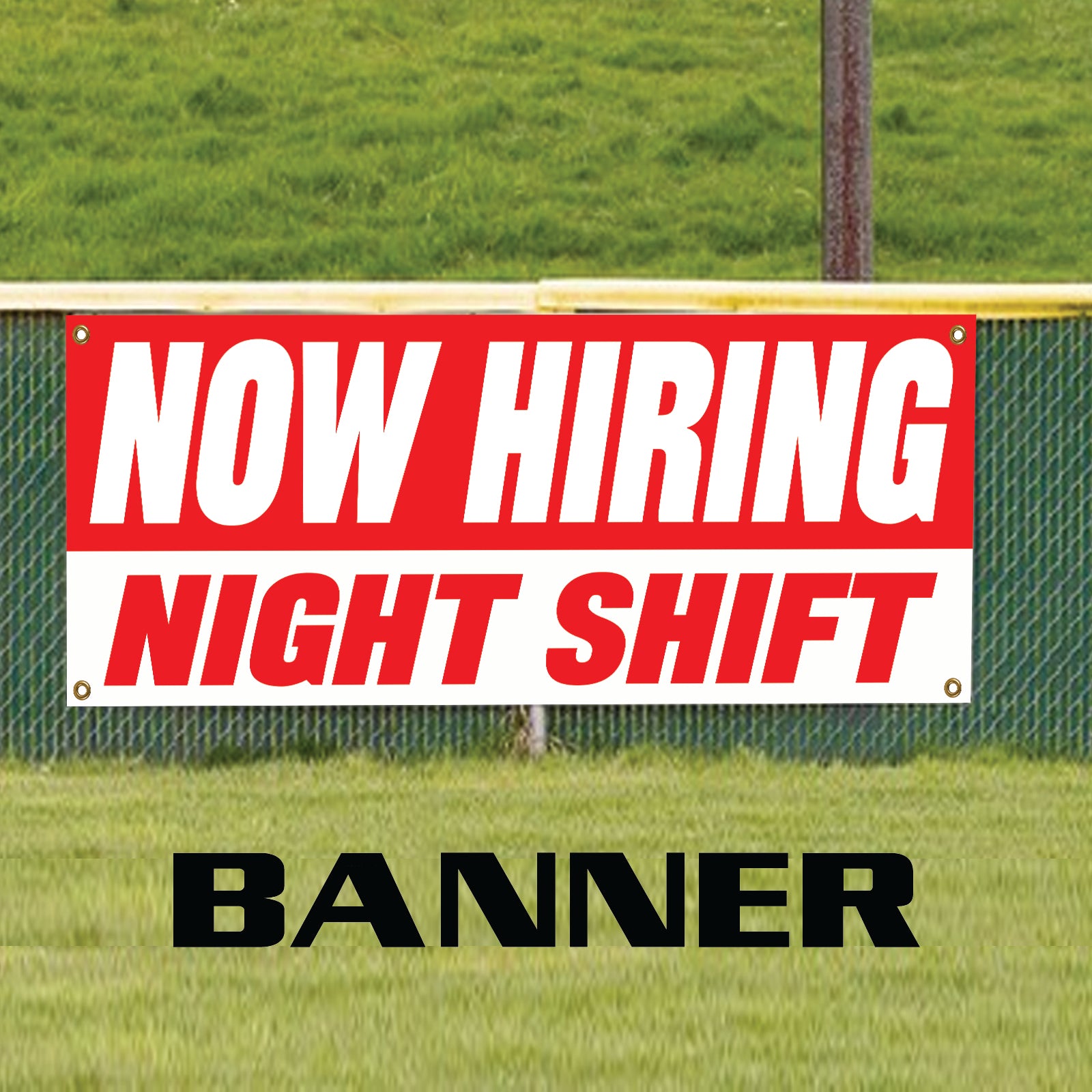Now hiring night shift vinyl printing banner sign