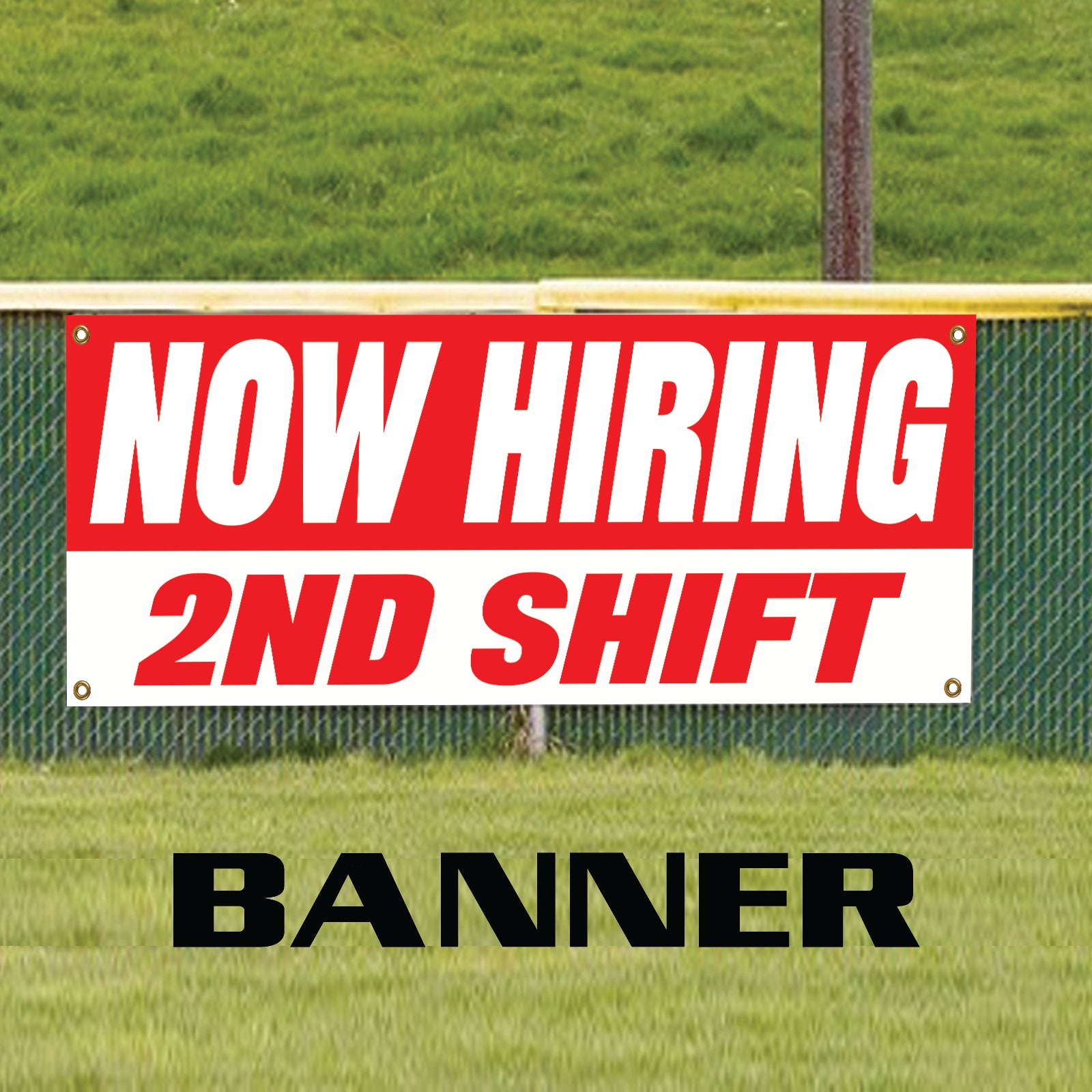 Now hiring 2nd shift vinyl printed banner sign
