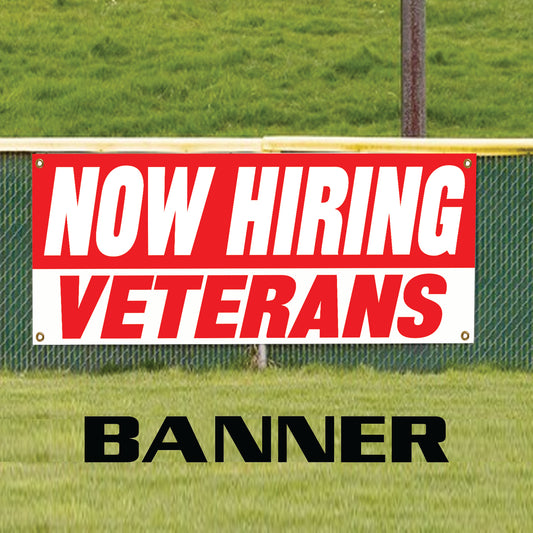 Now hiring kitchen staff vinyl printed banner sign