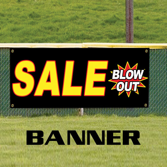 Sale blow out vinyl printed banner sign