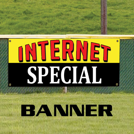Internet special vinyl printed banner sign