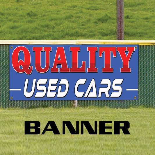 Quality used cars vinyl printed banner sign