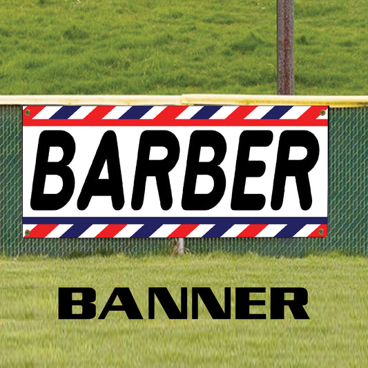 Barber vinyl printed banner sign