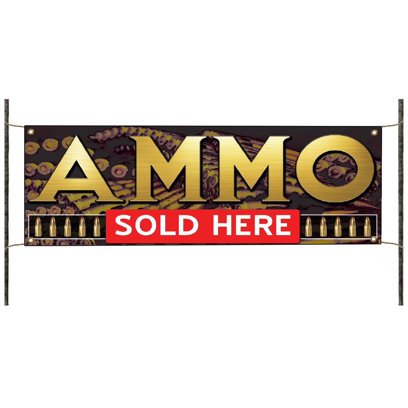Ammo sold here vinyl printed banner sign