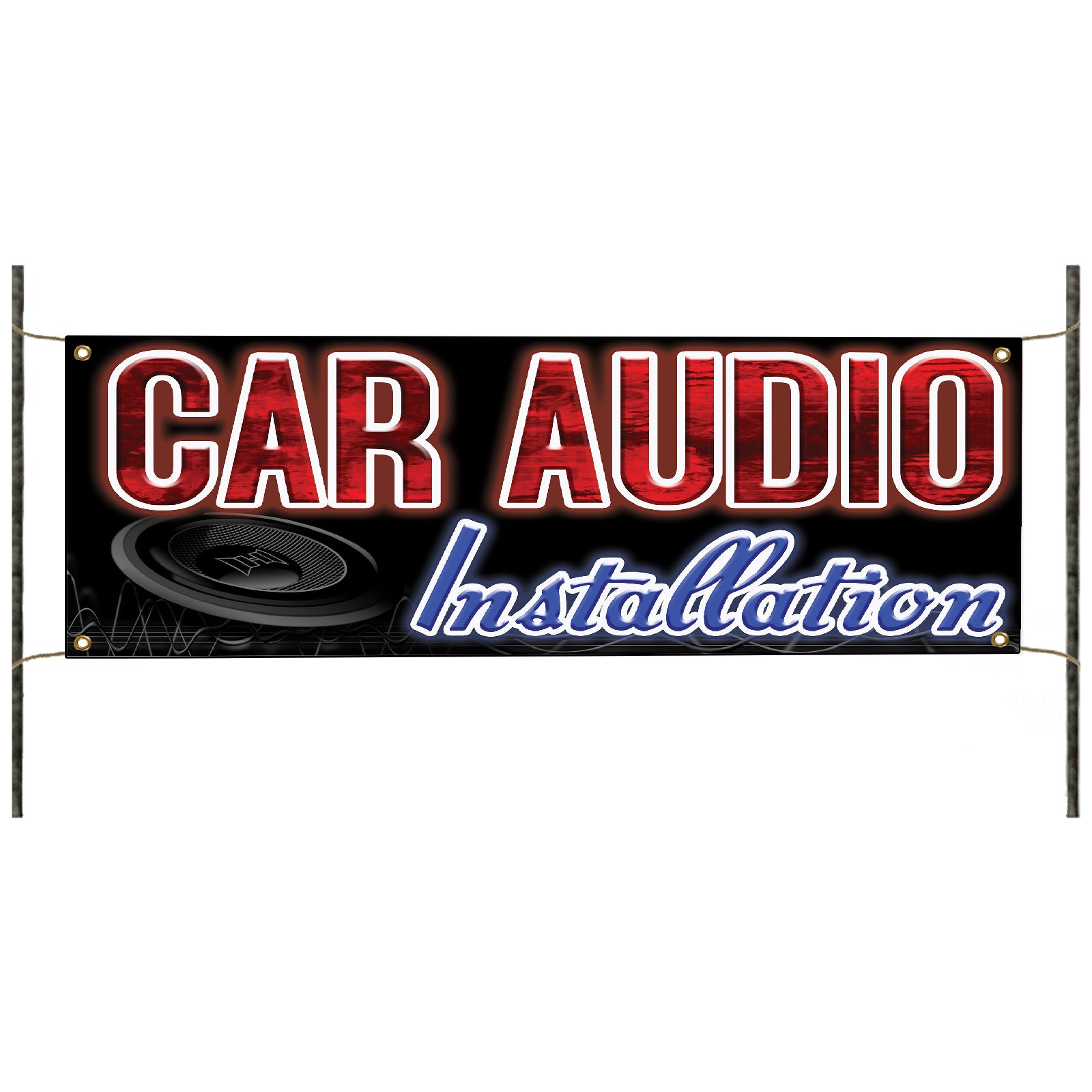 Car audio installation vinyl printed banner sign