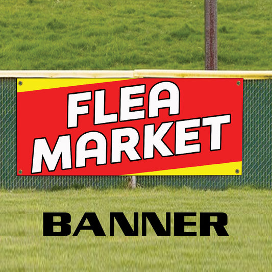 Flea market vinyl printed banner sign