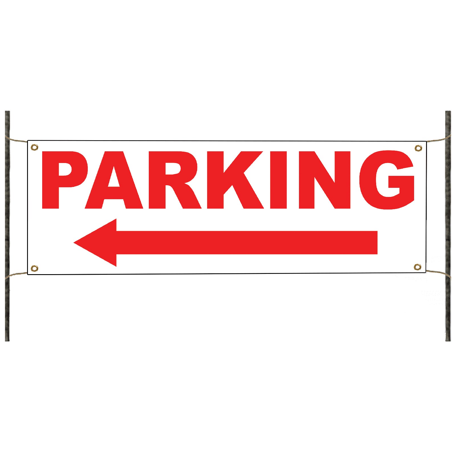 Parking left arrow vinyl printed banner sign