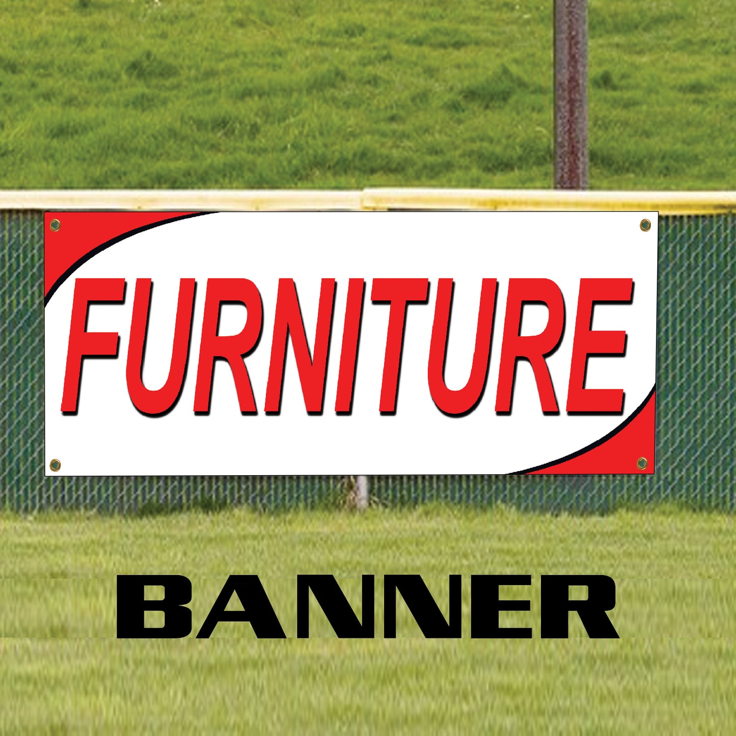 Furniture vinyl printed banner sign