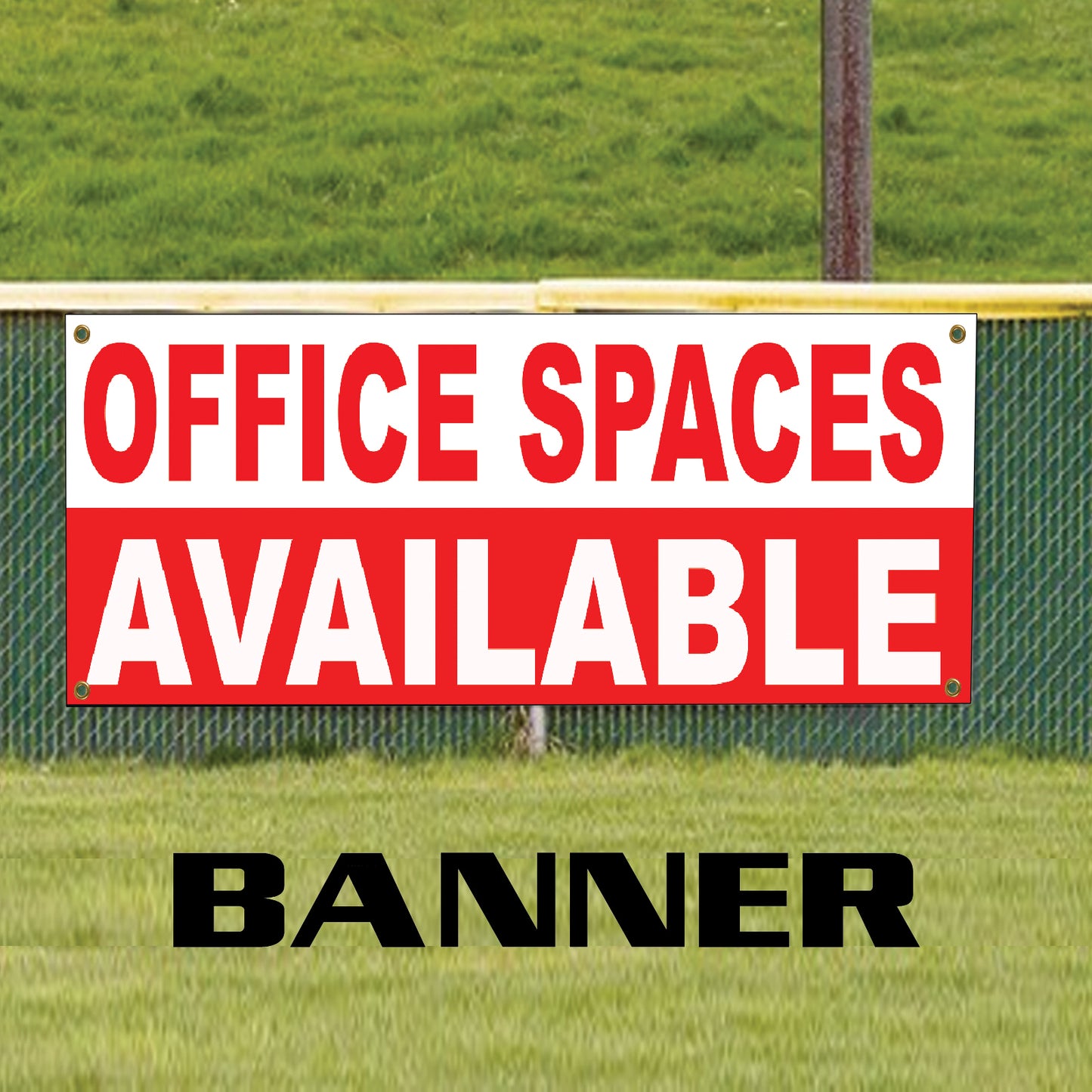Office spaces available vinyl printed banner sign