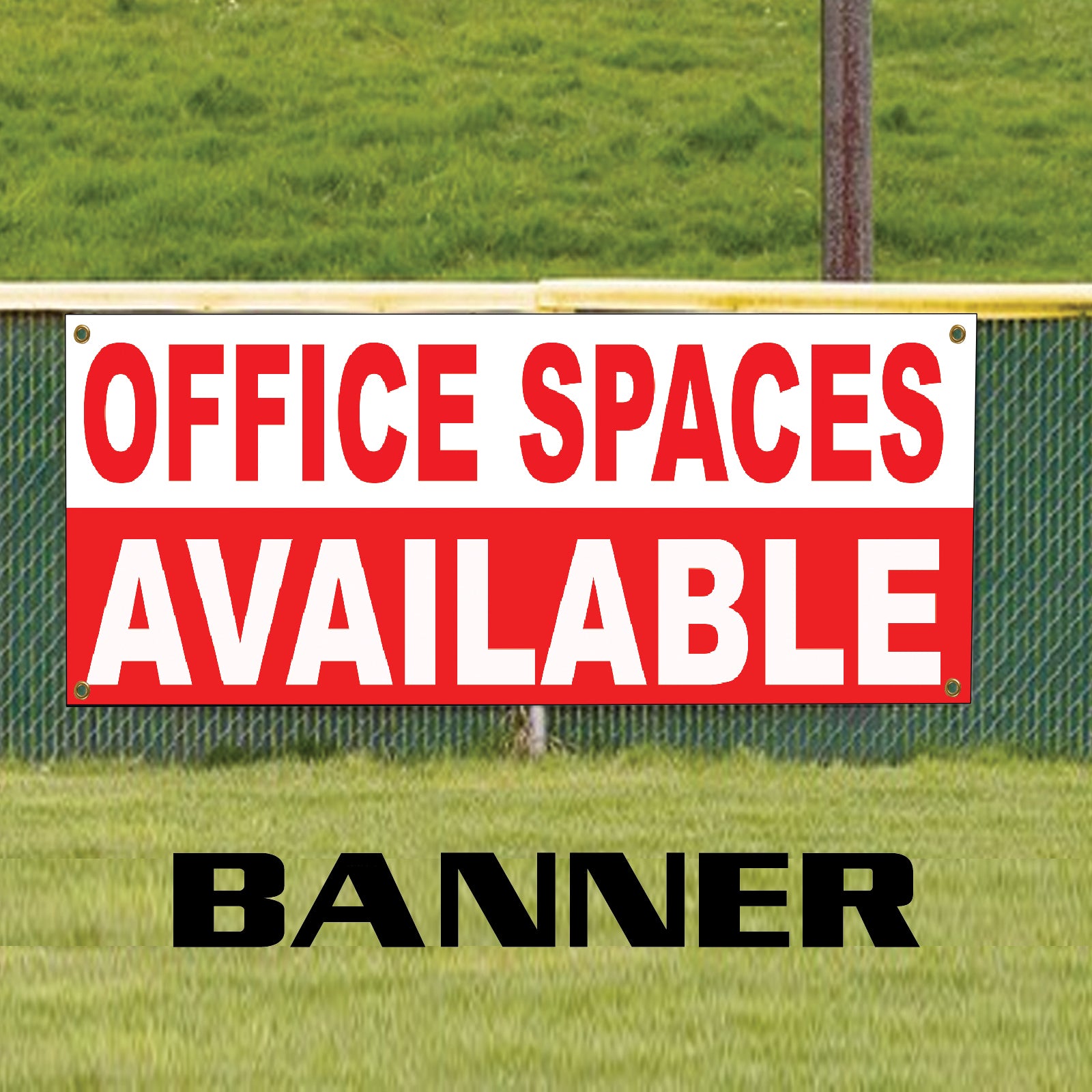 Office spaces available vinyl printed banner sign