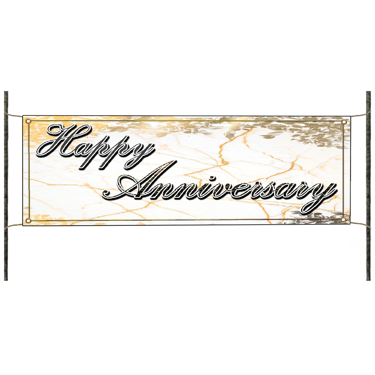Happy Anniversary vinyl printed banner sign