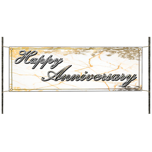 Happy Anniversary vinyl printed banner sign