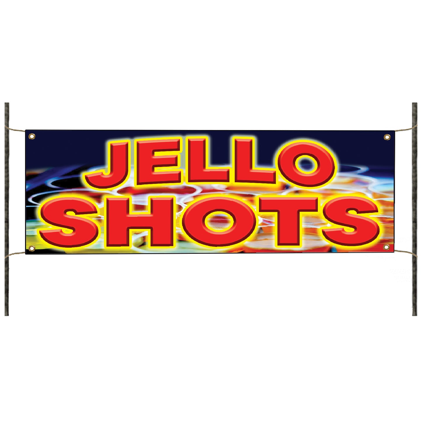 Jello shots vinyl printed banner sign