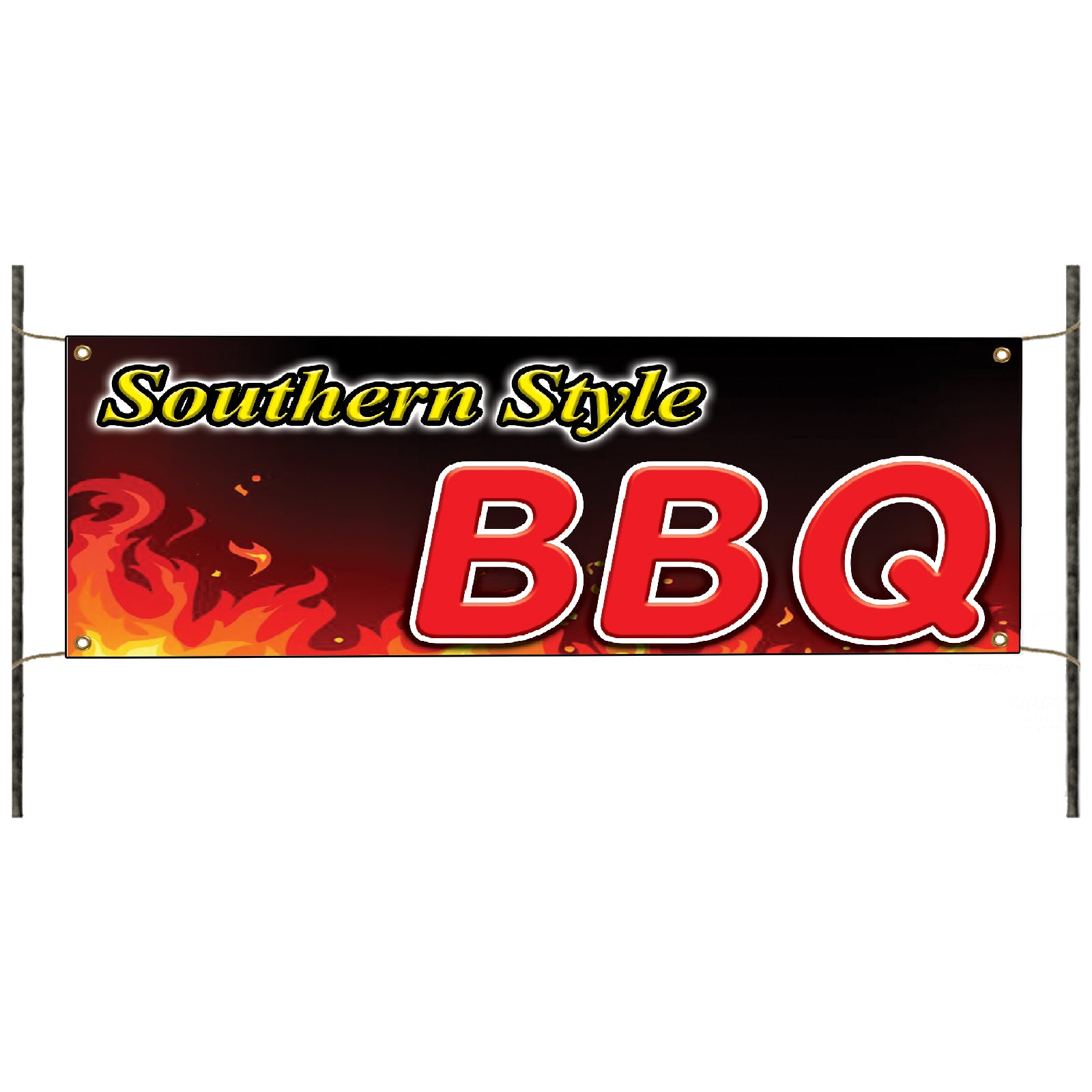 Southern style BBQ vinyl printed banner sign