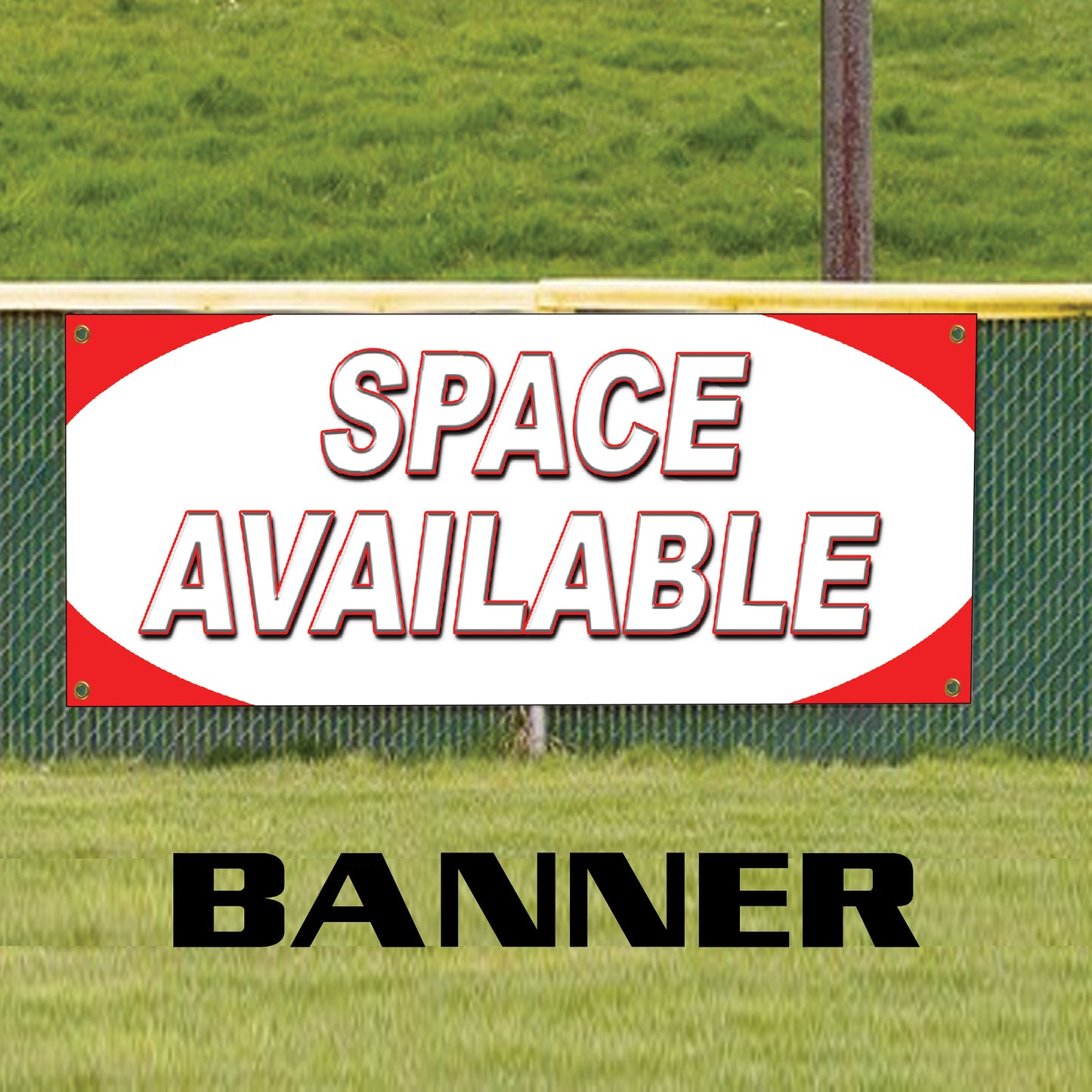 Space available vinyl printed banner sign