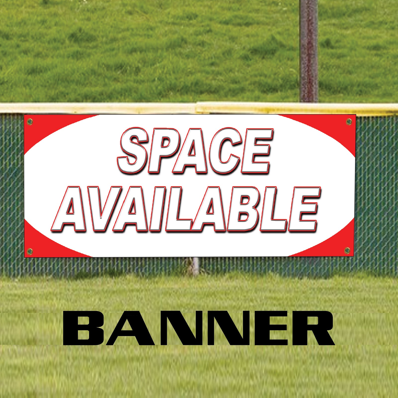Space available vinyl printed banner sign