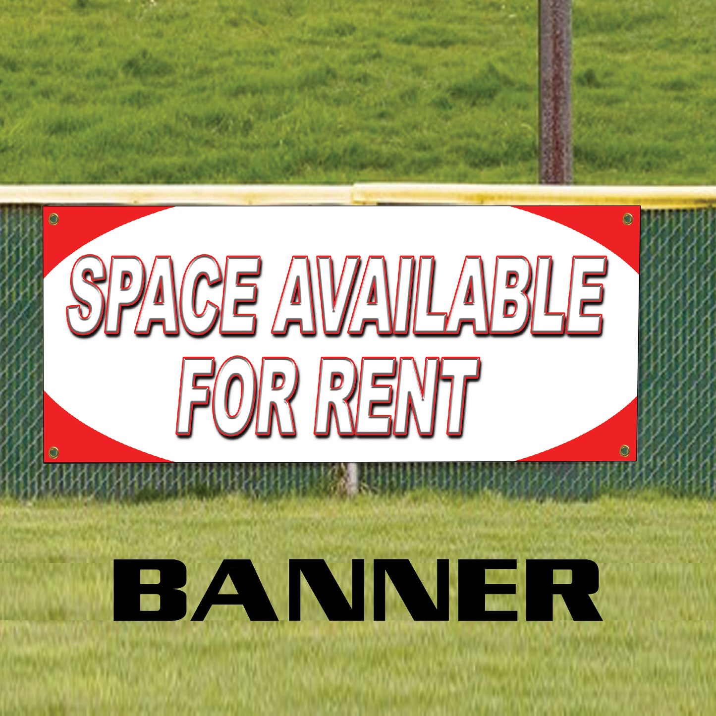 Space available for rent vinyl printed banner sign