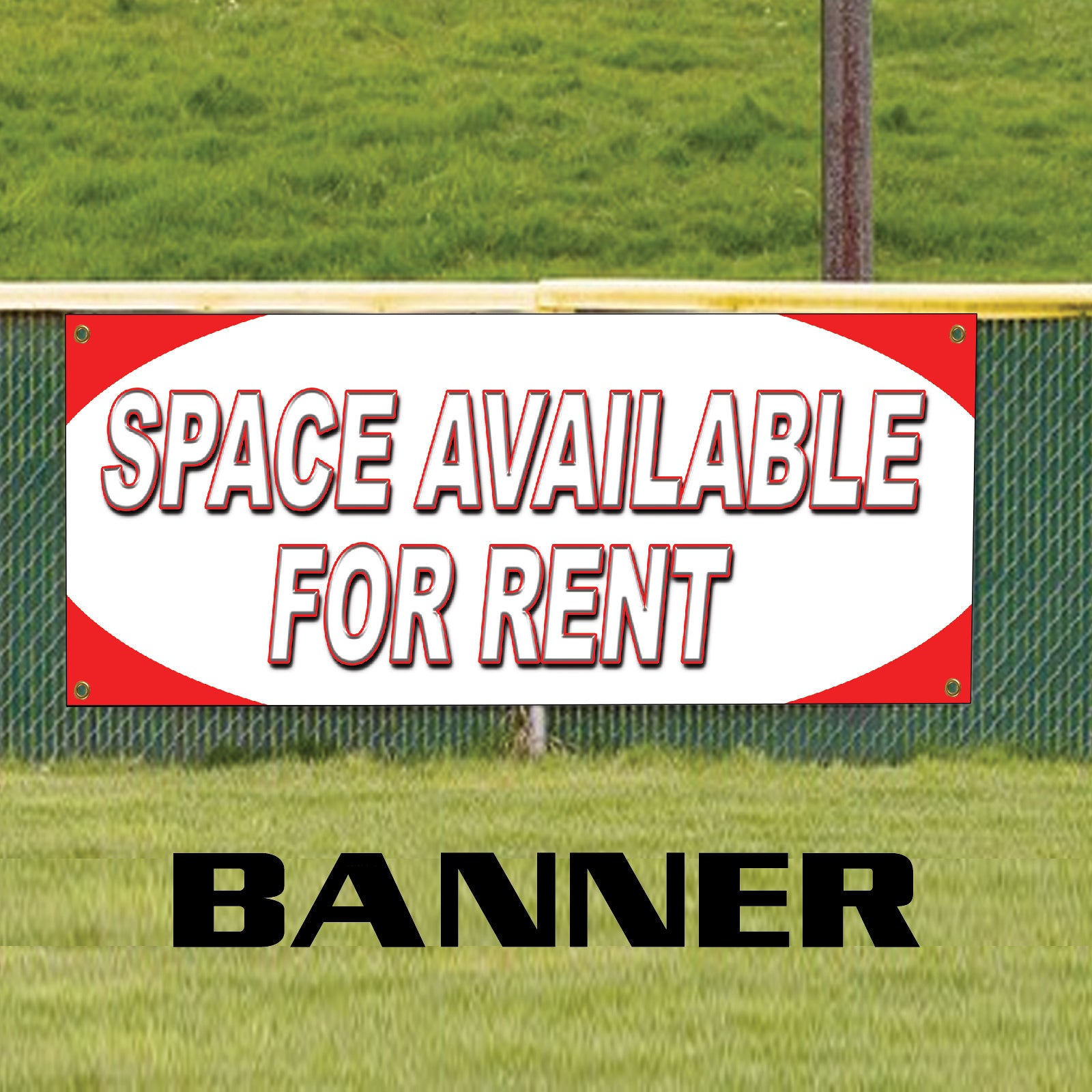 Space available for rent vinyl printed banner sign