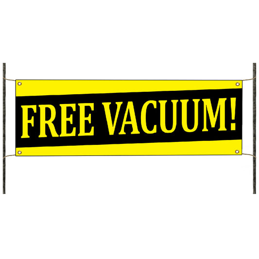 Free vacuum vinyl printed banner sign