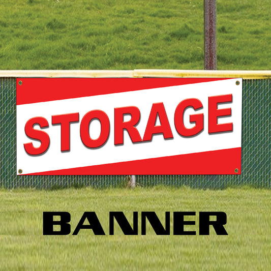 Storage vinyl printed banner sign
