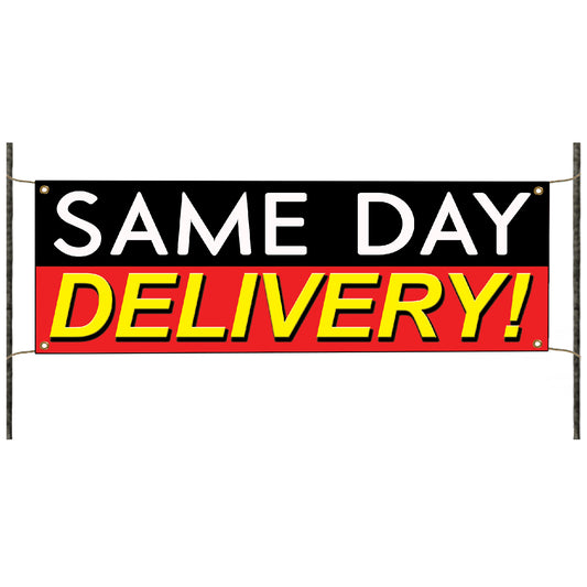 Same day delivery vinyl printed banner sign