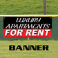 Luxury apartments for rent vinyl printed banner sign