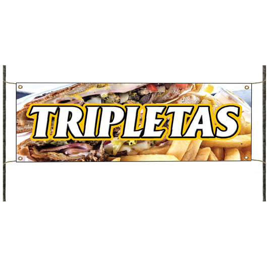 Tripletas vinyl banner sign