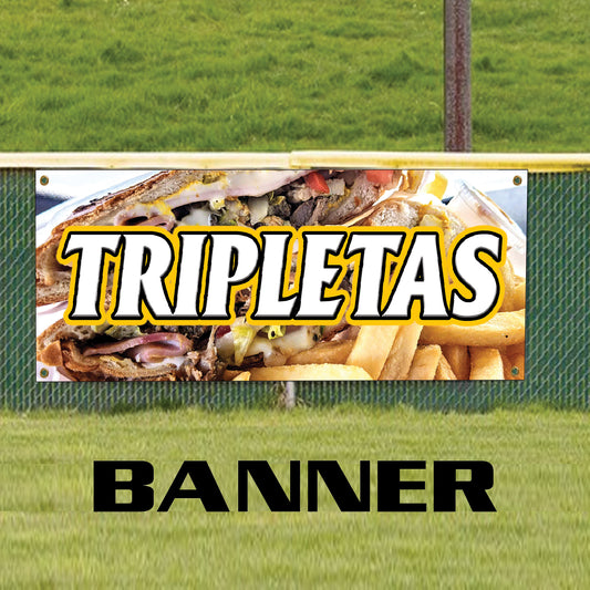 Tripletas vinyl banner sign