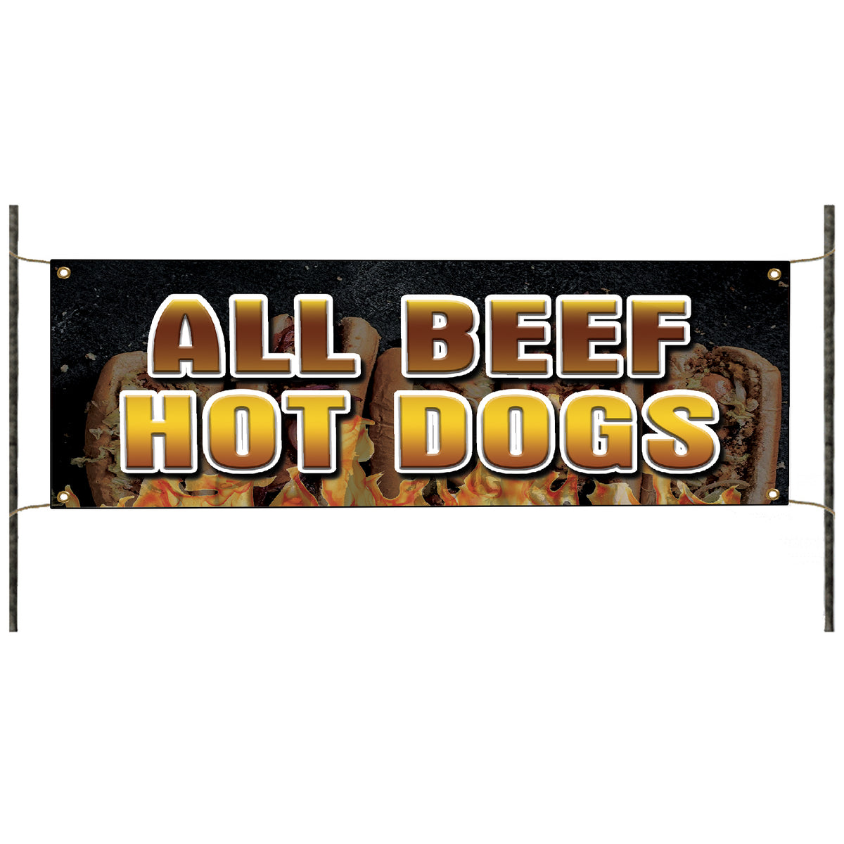 All Beef Hot Dogs Vinyl Banner Sign – Sign Fever