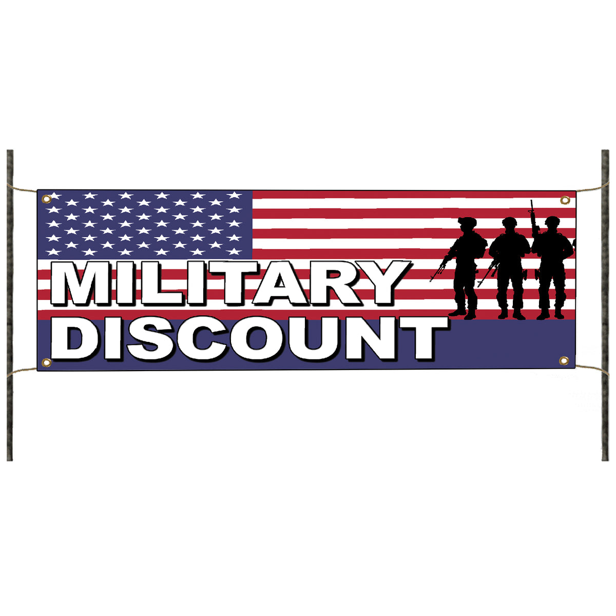 Military Discount Vinyl Banner Sign – Sign Fever
