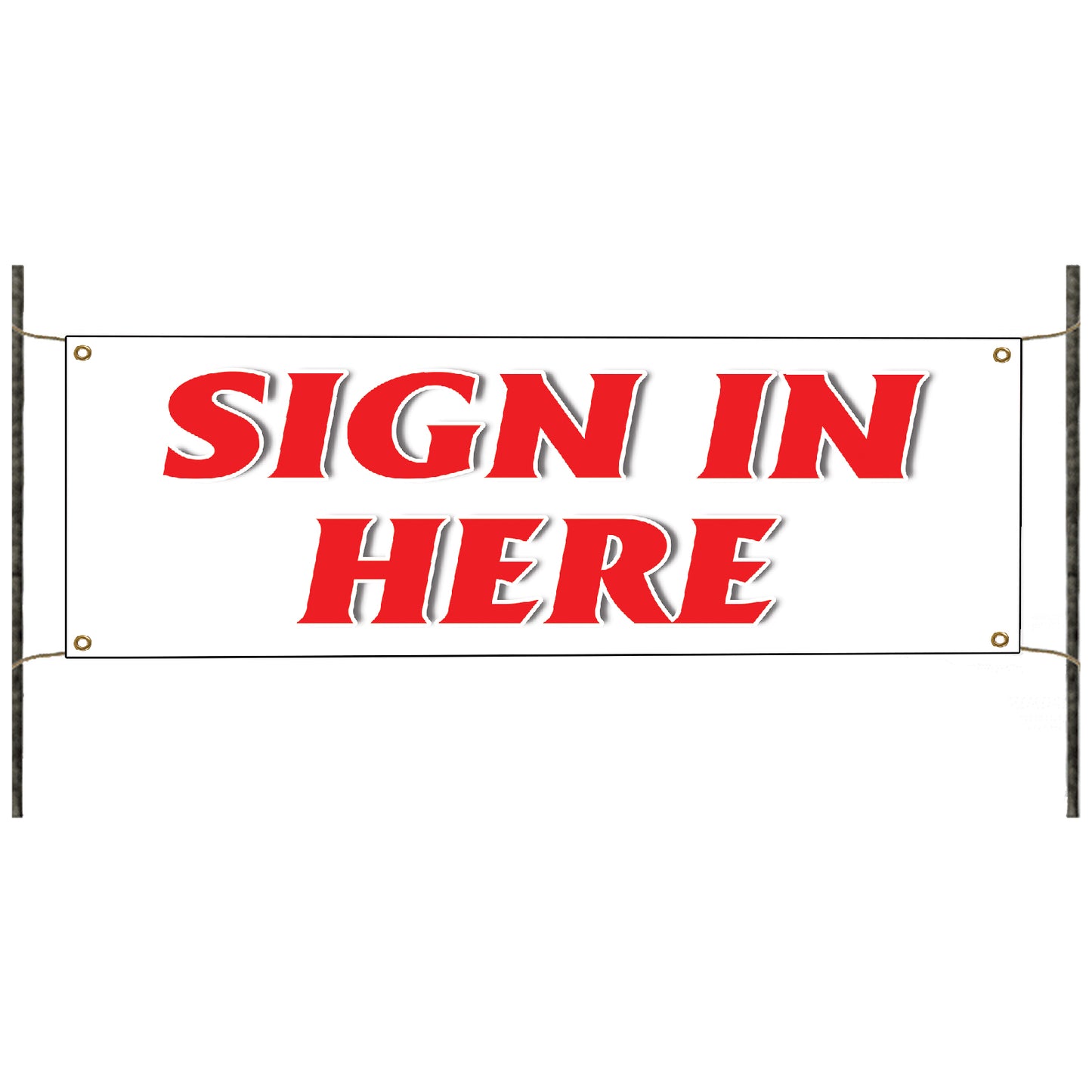 Sign In Here Vinyl Banner Sign