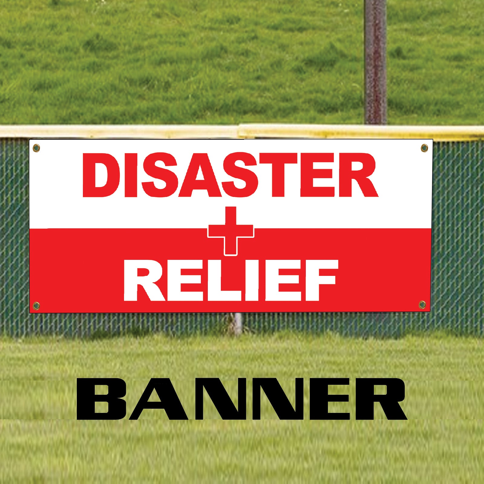Disaster Relief Vinyl Banner Sign