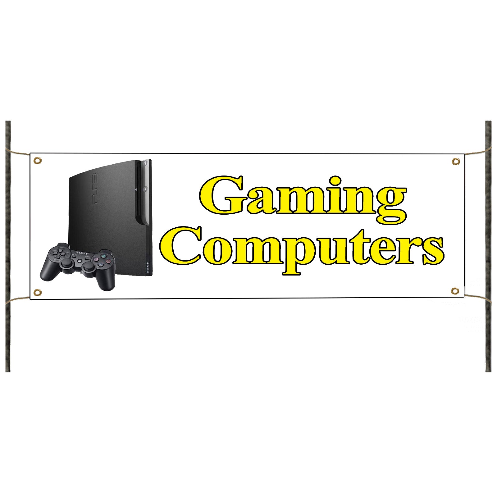 Gaming Computers Vinyl Banner Sign – Sign Fever