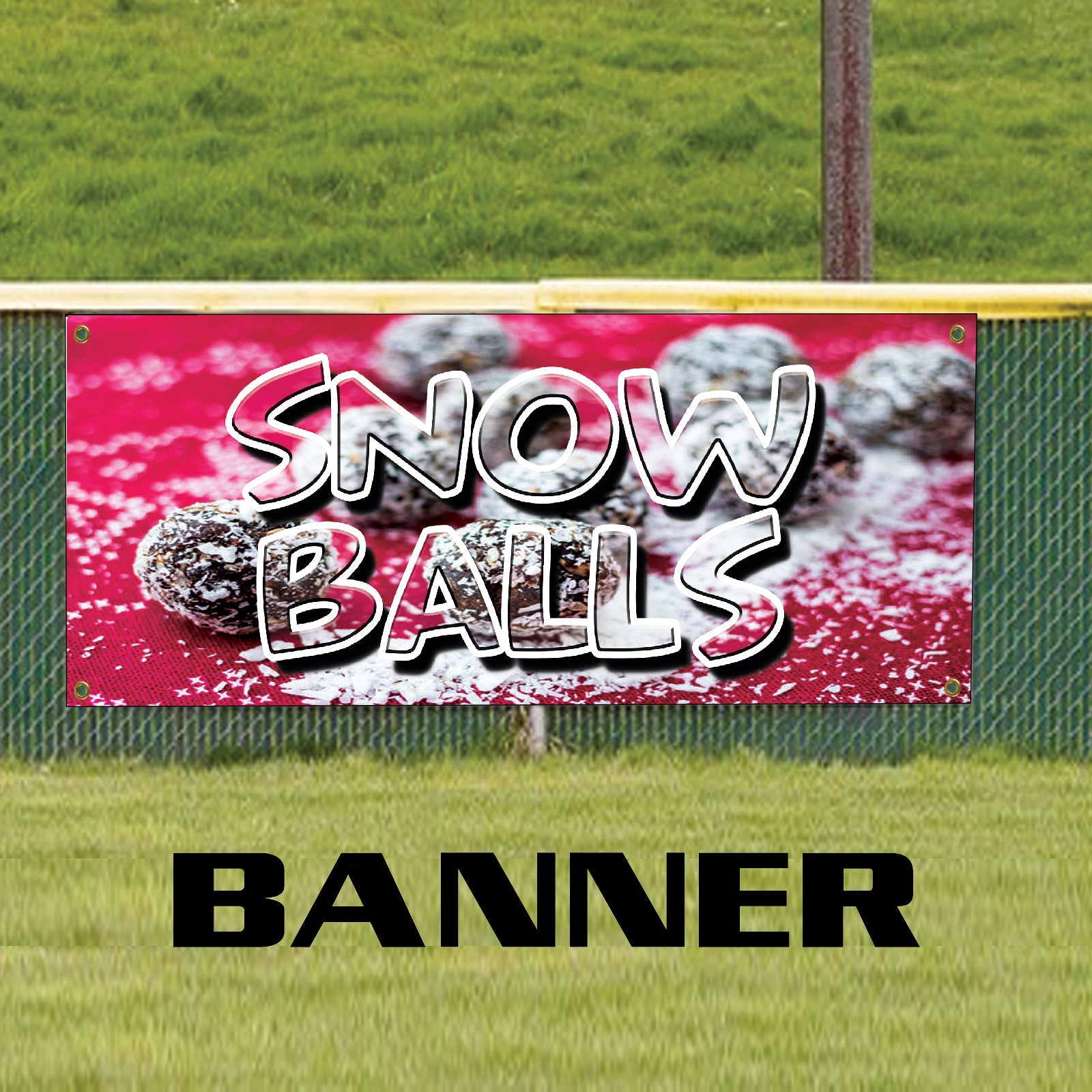 Snow Balls Vinyl Banner Sign – Sign Fever