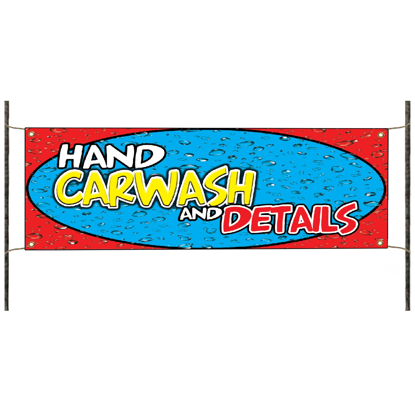 Hand Carwash And Details Vinyl Banner Sign