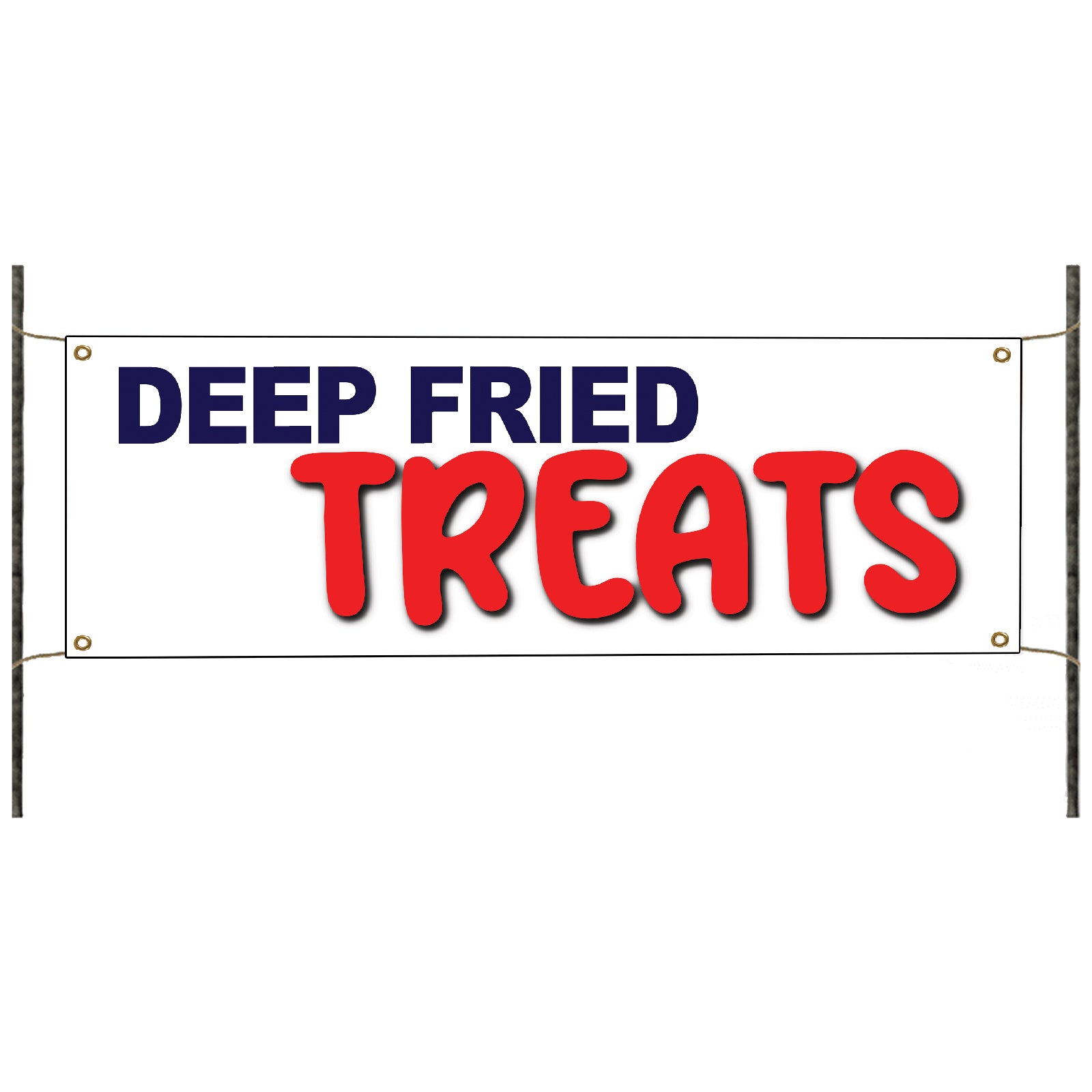 Deep Fried Sign Deep Fried Treats Vinyl Banner Sign – Sign Fever