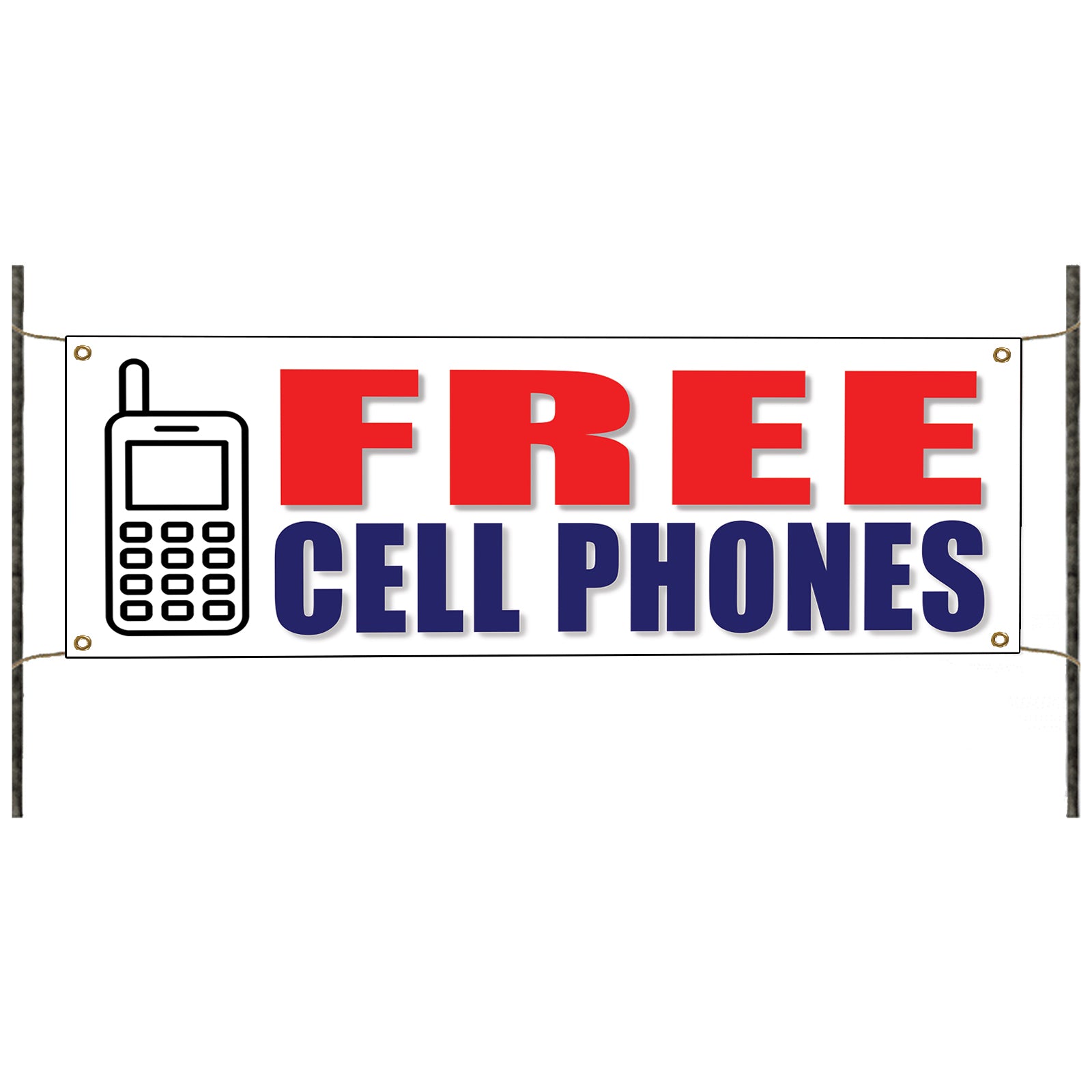 Free cell phones vinyl printed banner sign