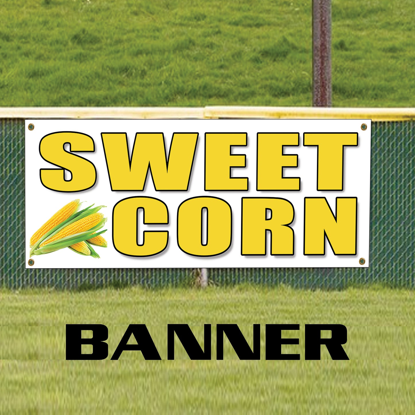 Sweet corn vinyl printed banner sign