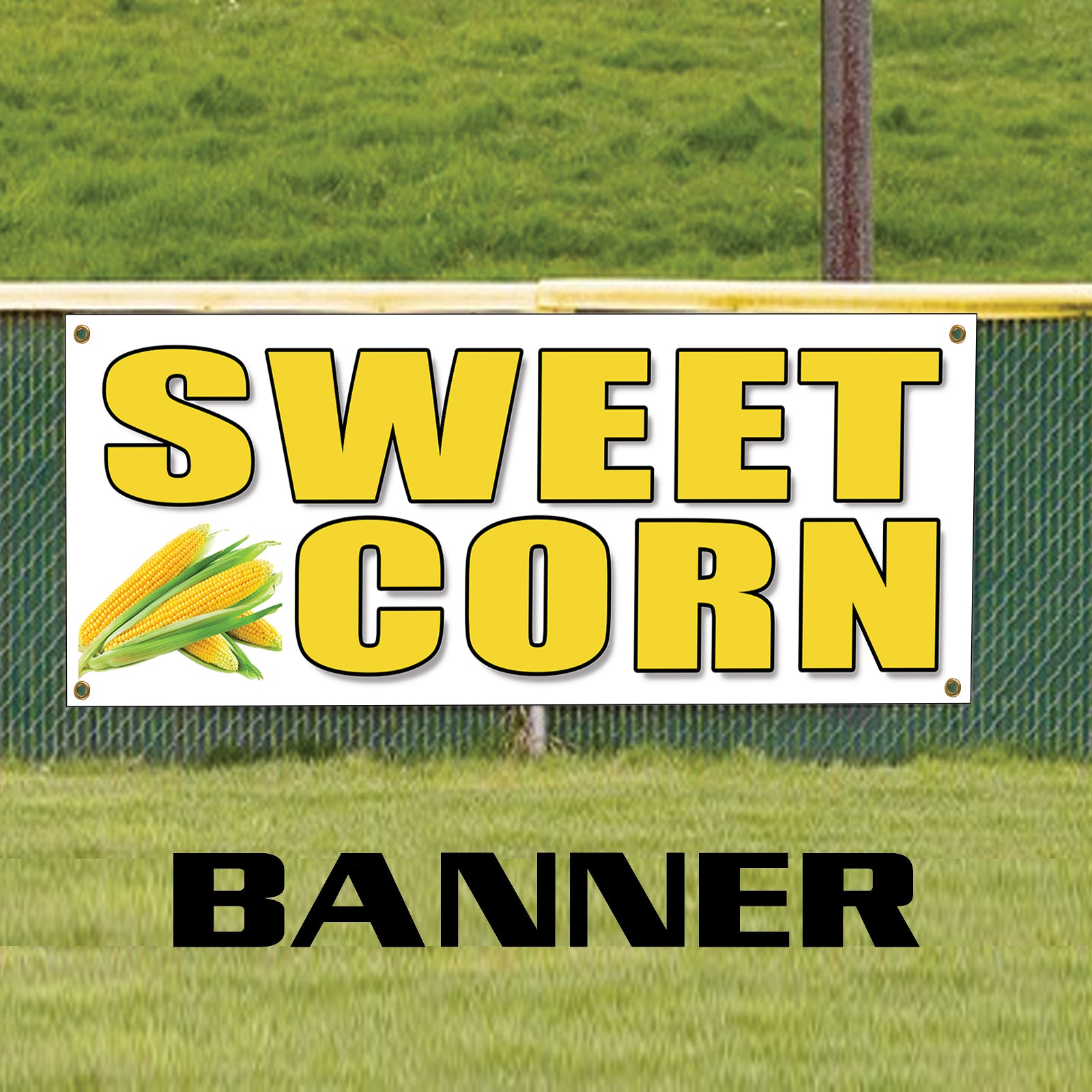 Sweet corn vinyl printed banner sign